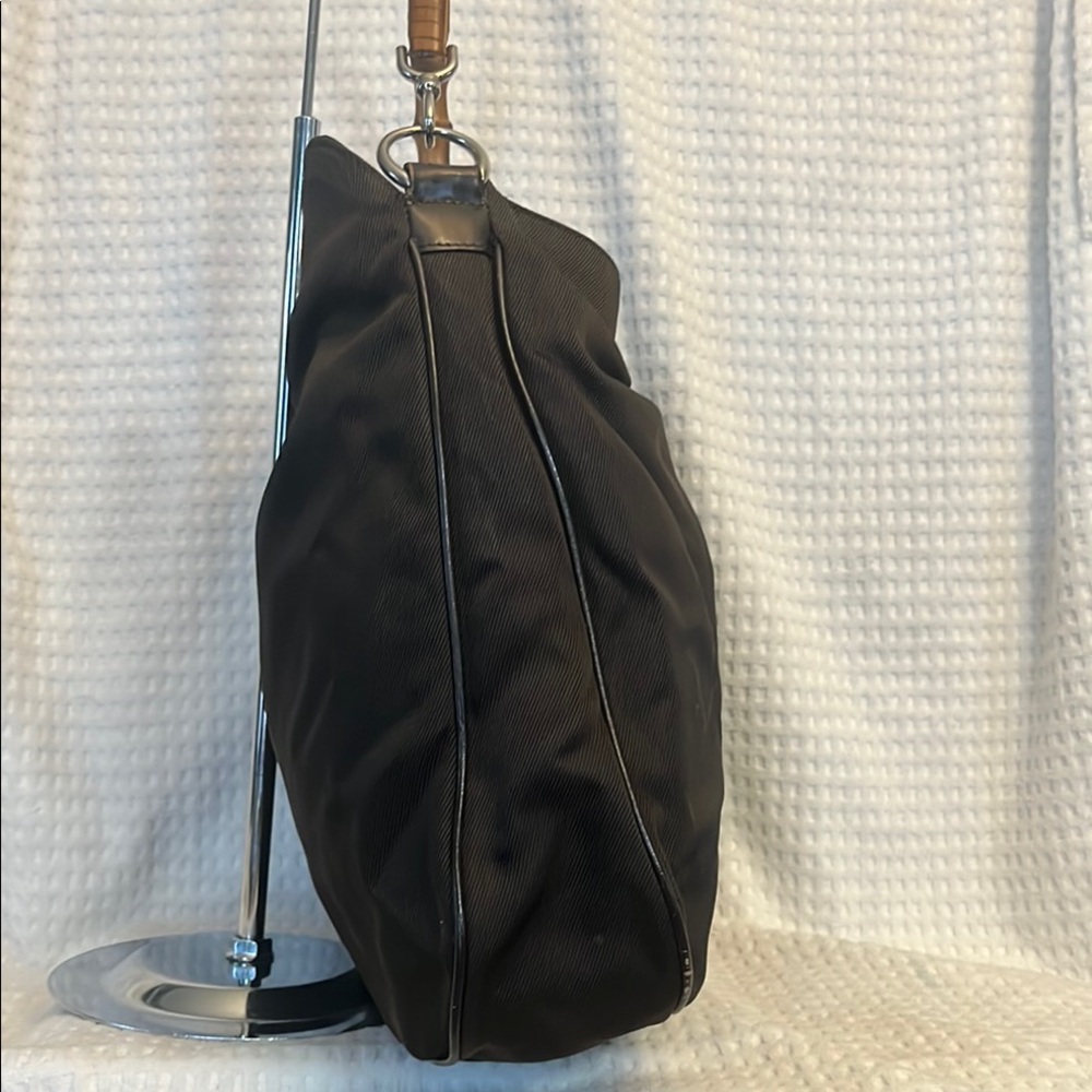 Gucci bamboo black nylon tote/hand bag - Picture 6 of 14
